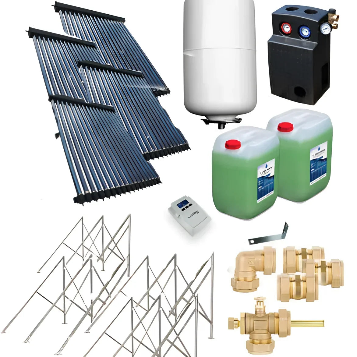 Solarpaket Röhrenkollektor HP30 Flachdach 19,56 m².