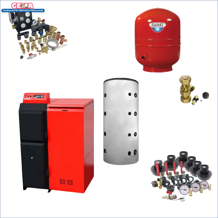 Heizungssystemkomponenten des Thermoflux Pelling 25/135 mit Pufferspeicher ohne WT