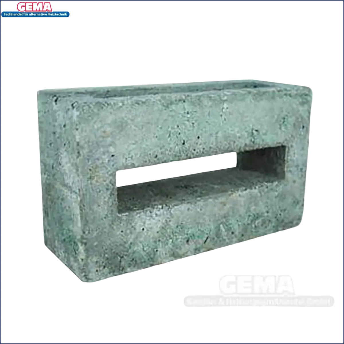 Rectangularer Betonblock mit Zentralöffnung für Festbrennstoffkessel Irrleh Plus Heizkessel Irleh Plus passend