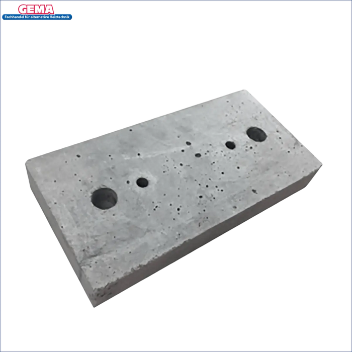 Rectangularer Betonblock mit Löchern für Original Keramikstein für DEFRO DS II 25 kW