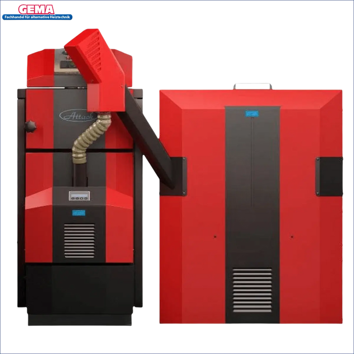 Rotes und schwarzes Heizsystem für Pelletheizung Attack Pellet 30 Automatic Plus