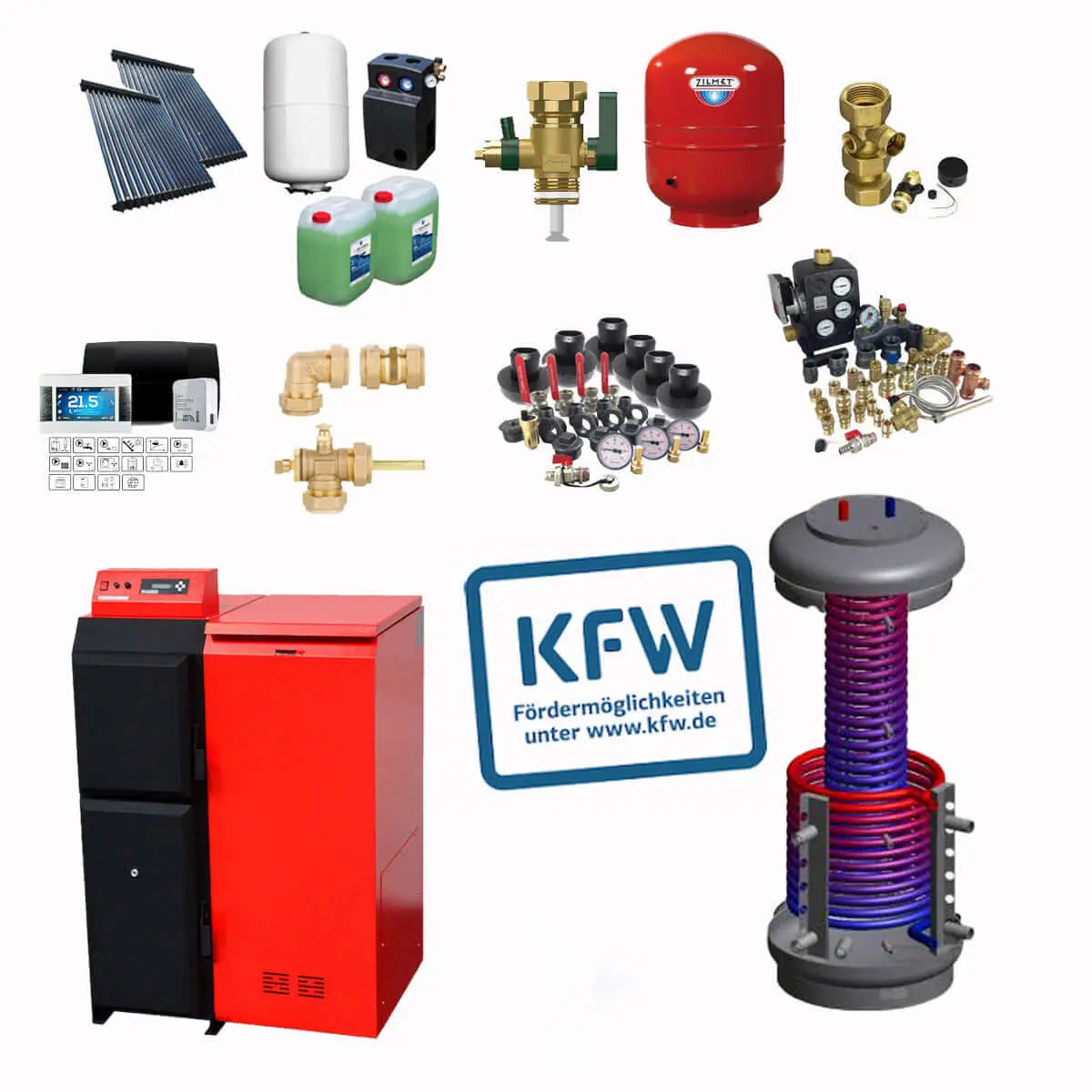 Heating system components for erneuerbare energien und biomasseanlagen fördern with KfW Bank Finanzierung