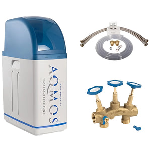 Wasserenthärtungsanlage aqmos R2D2-72 mit Installation Kit für weiches Wasser, harz geleitet