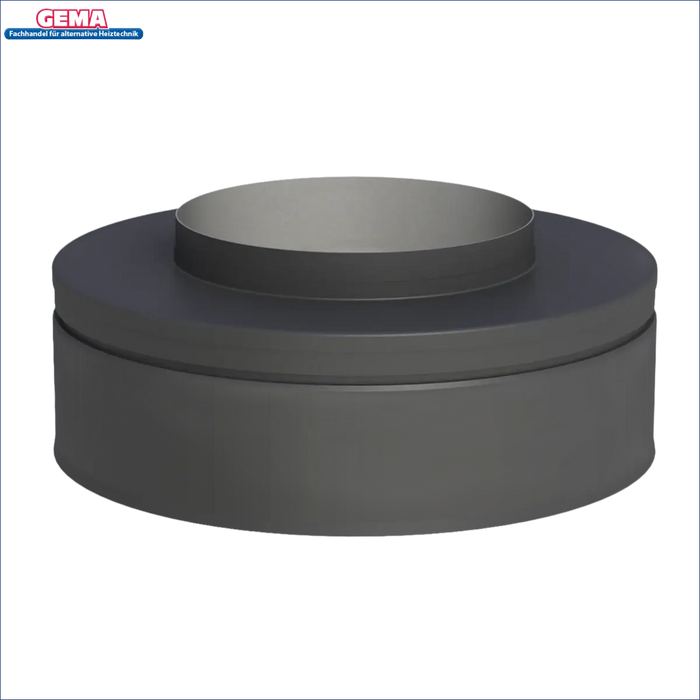 Graues zylindrisches Metallrohrstück für DW Neo 150 schwarz 5-10 Meter
