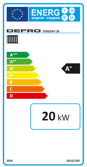 Defro Epsilon F Pelletkessel 20 kW mit autom. WT-Reinigung und Ascheaustragung.