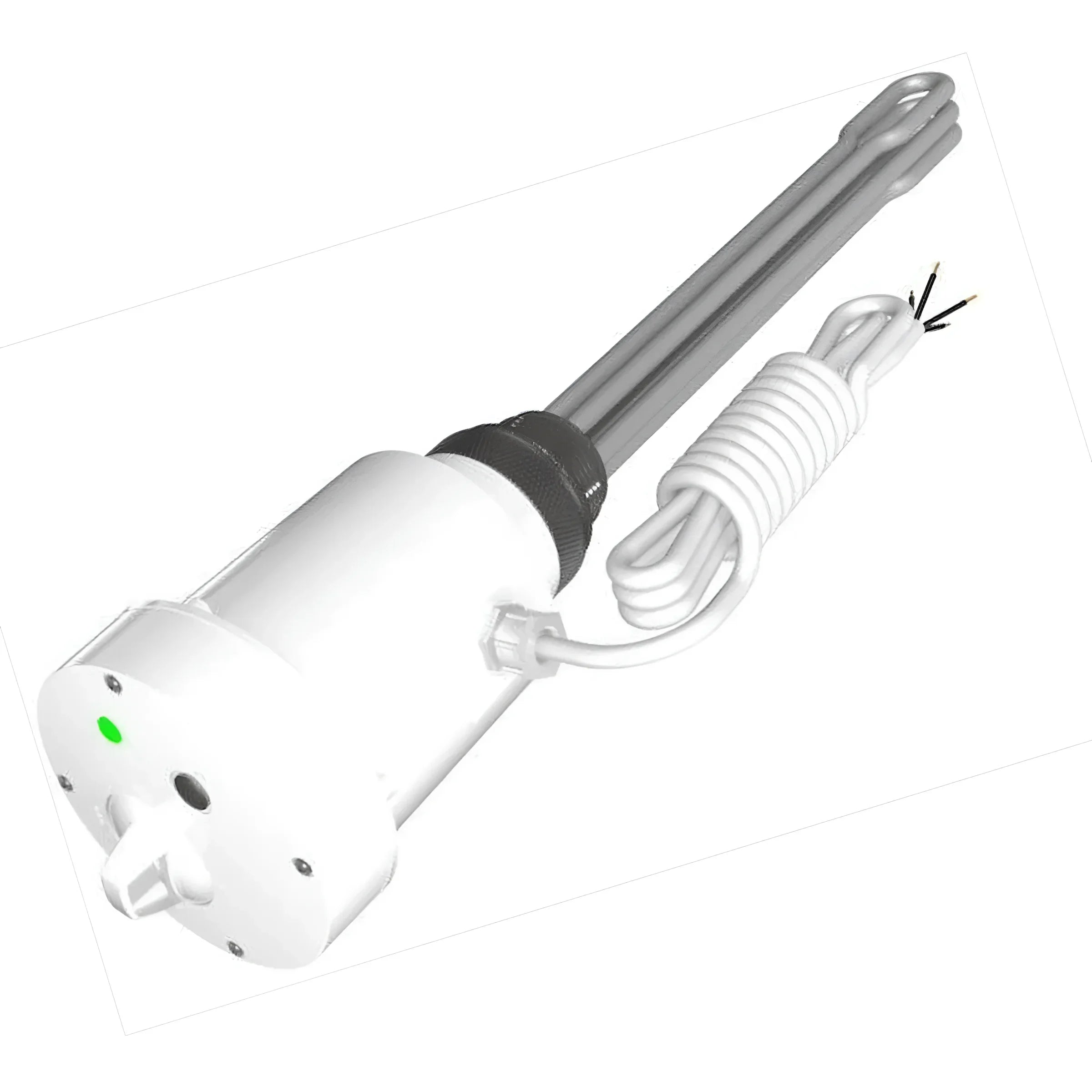 Elektromet Elektroheizstab mit coiled cable, Schutzart IPX4, unbeheizte Länge für Heizpatrone