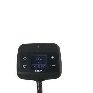 Schwarzer digitaler Thermostat für Elektroheizstab mit App-Steuerung und Temperaturregelung