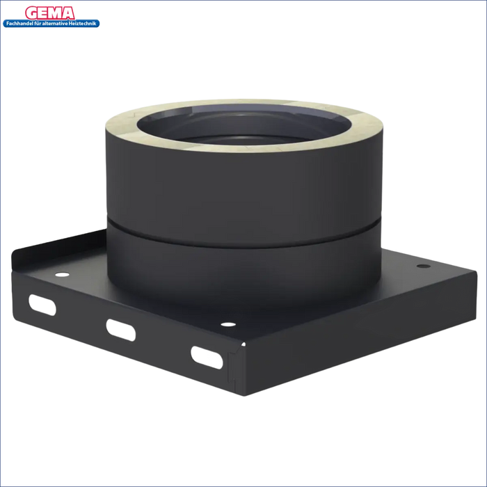 Schwarze Metallschornsteinhalterung für DW Neo 150 Schwarz 5-10 Meter