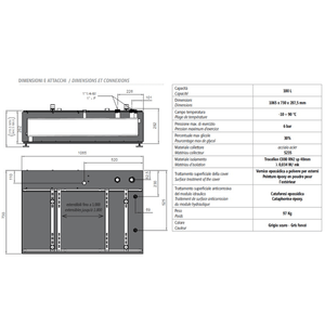 Sockelwärmepumpenspeicher 100L - ultraflacher Pufferspeicher Wärmepumpe mit technischen Daten 📏💧