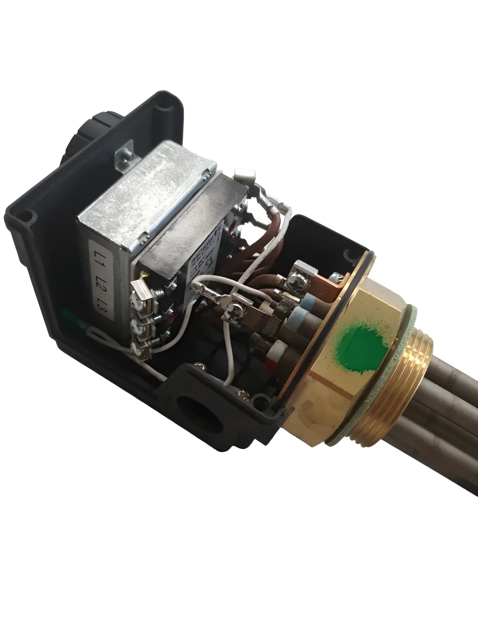 Heizstab Heizpatrone 12 kW AG 1 ½“ mit Steuerbox, technische daten, unbeheizte zone