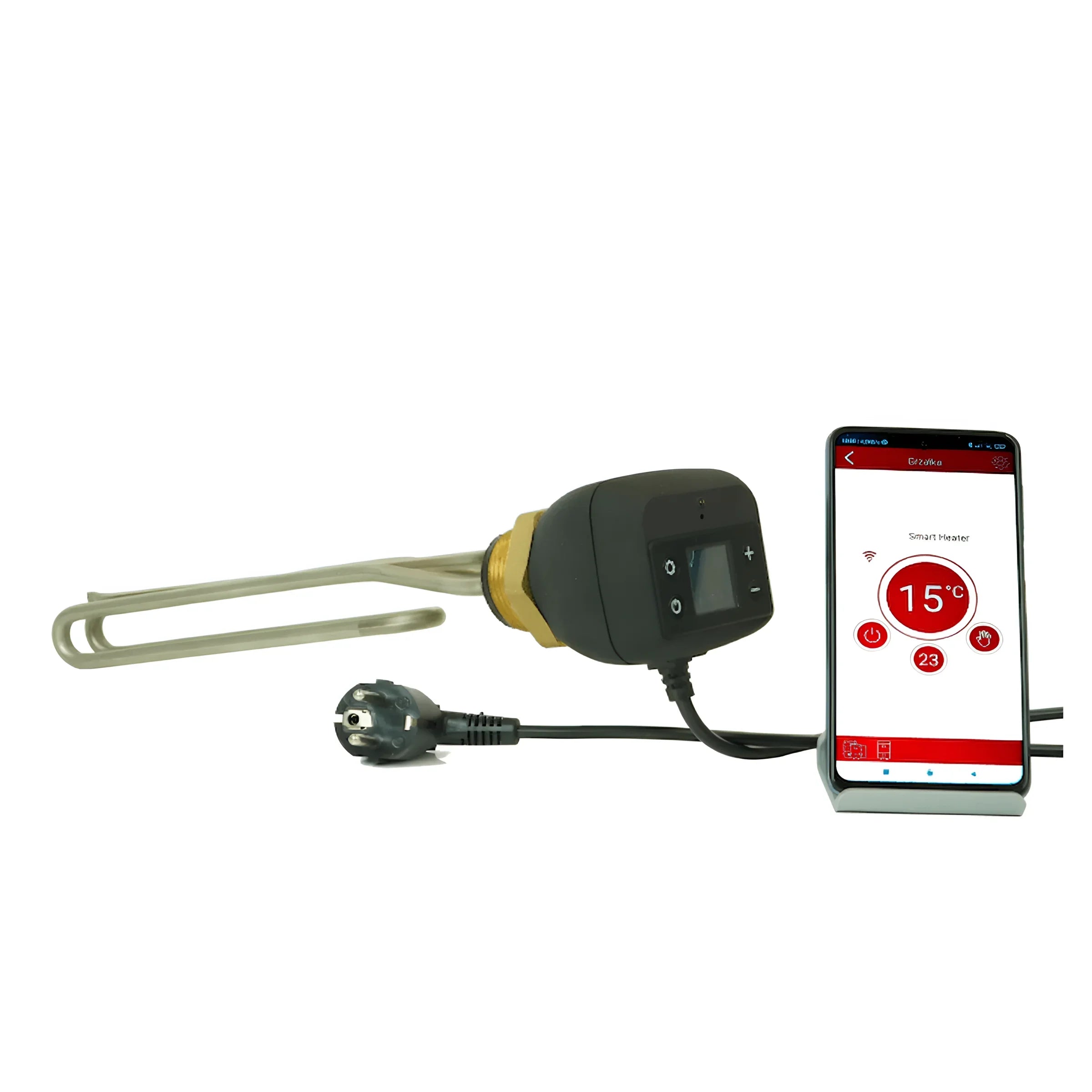 Smart elektroheizstab mit app-steuerung und temperaturregelung für effiziente Heizungssteuerung