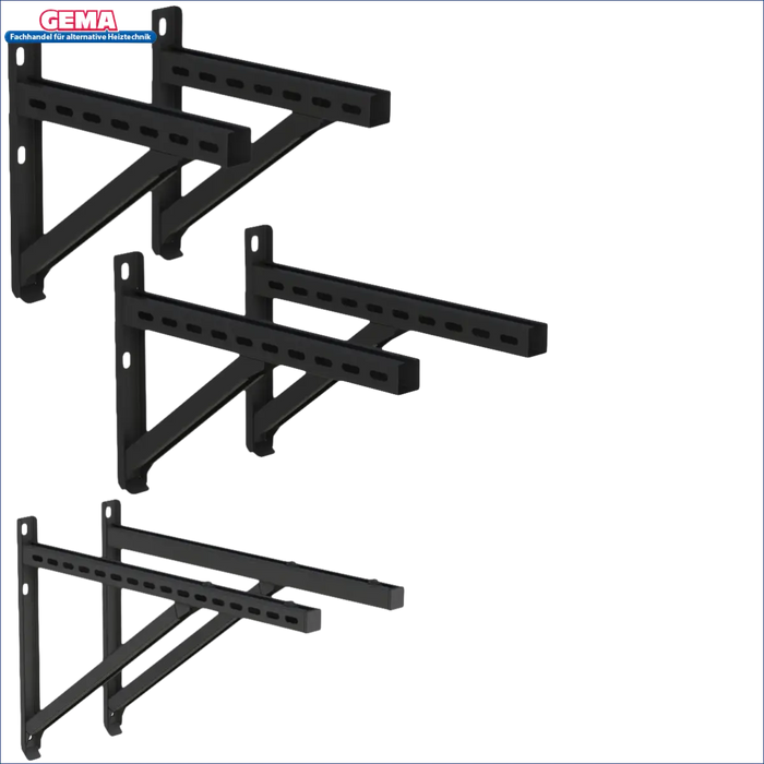 Schwarze Metallregalhalter für DW Neo 150 5-10 Meter Regal in hochwertiger Qualität