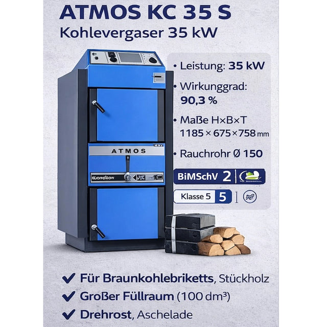 ATMOS Kohlevergaser effiziente Energieumwandlung für nachhaltige Heizlösungen