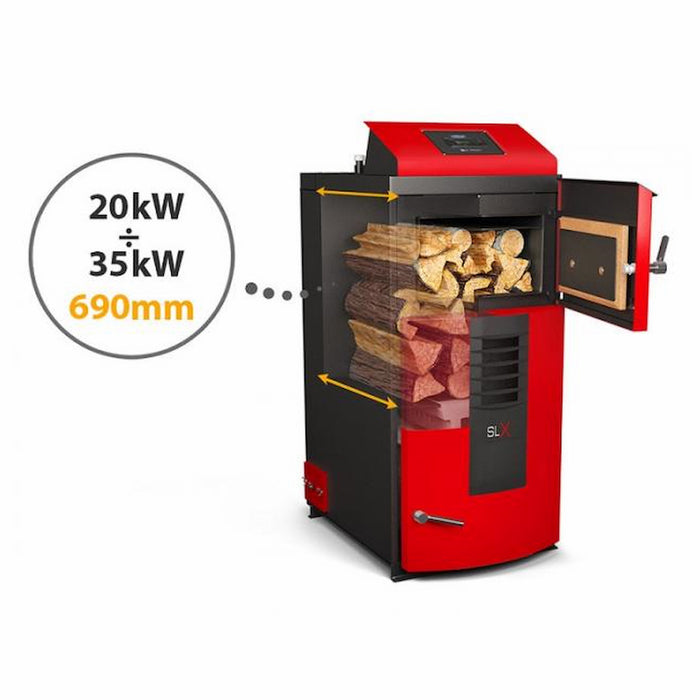 Attack SLX Kombikessel für Holz und Pellets 20 kW