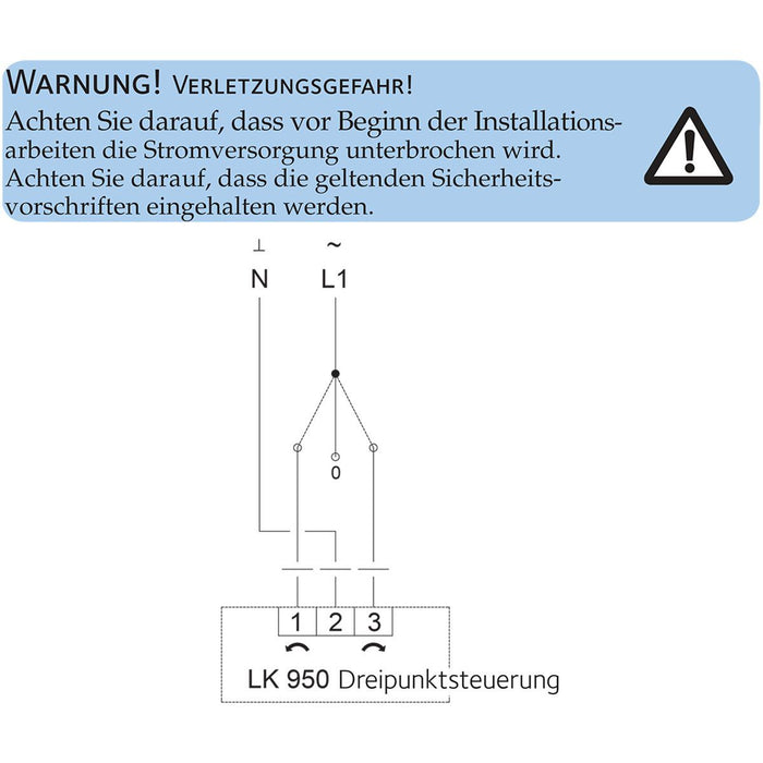 LK 950 Stellmotor 230 Volt Mischerantrieb mit 3-Punkt SPDT