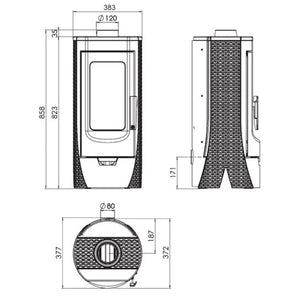 Moderner Gusskaminofen, raumluftunabhängig für effiziente und sichere Wärme in Ihrem Zuhause