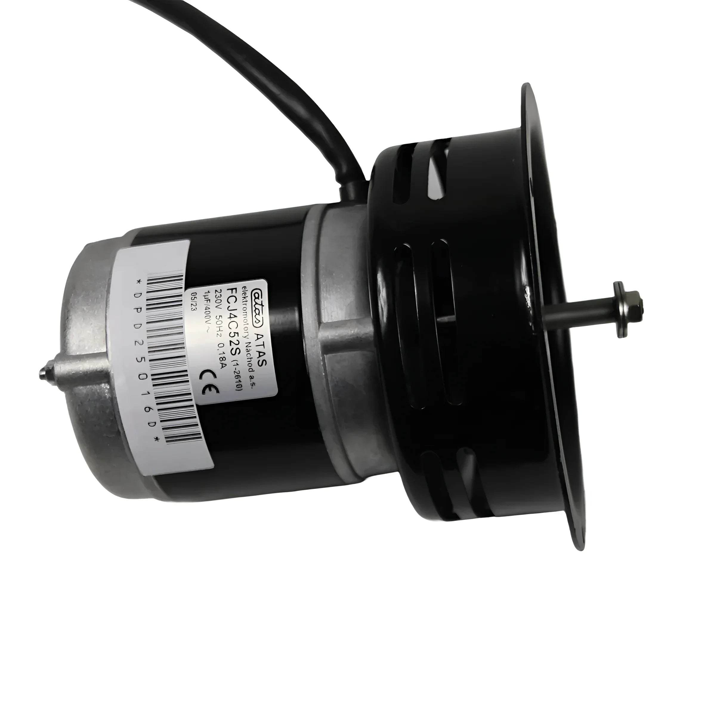 Schwarzer silberner Elektromotor für Holzvergaserkessel Attack DPX und SLX bis 35kW