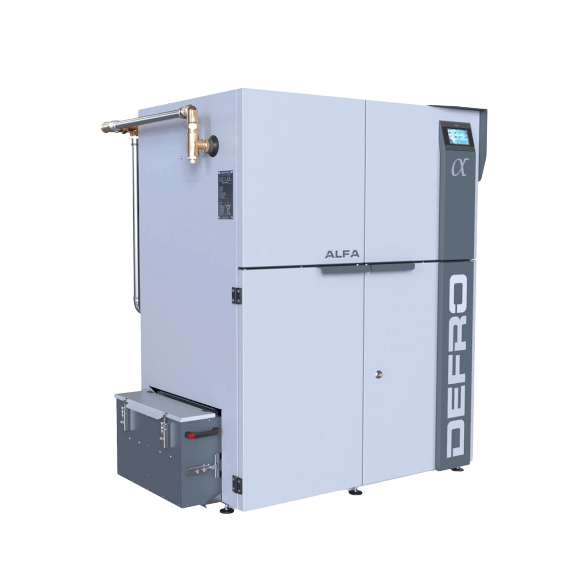 Pelletkessel Defro ALFA II mit zentralem Pelletbrenner 22 | 26 | 30 kW.
