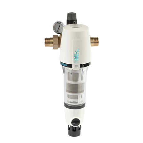Aqmos Hauswasserfilter mit Rückspülfilter - Automatik, Druckminderer und Manometer - GEMA Shop
