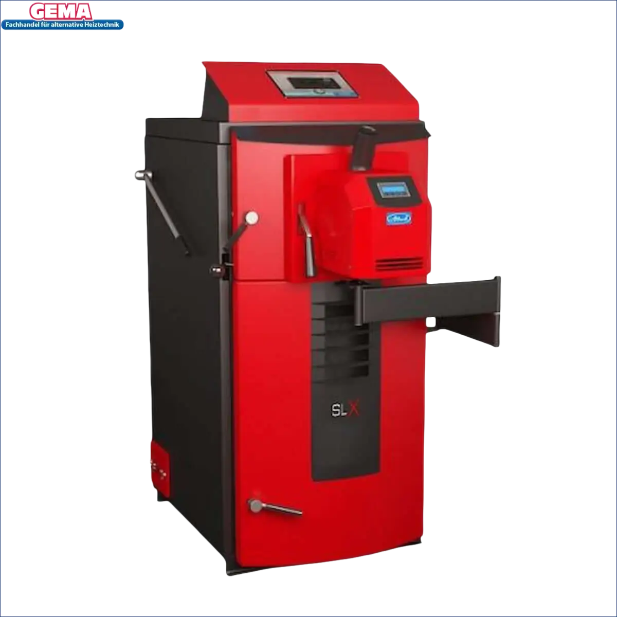 Rotes und schwarzes industrielles Pelletskesselsystem mit vollautomatischem Betrieb