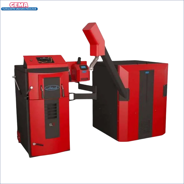 Rot und Schwarz Pelletkessel System für Attack SLX Kombikessel 35 kW