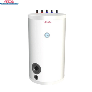 Weißer zylindrischer Brauchwasserspeicher 150 L mit Incoloy 825 Heizstab 2 kW