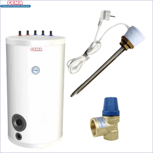 Weißer Brauchwasserspeicher 150 L mit Incoloy 825 Heizstab und Zubehör