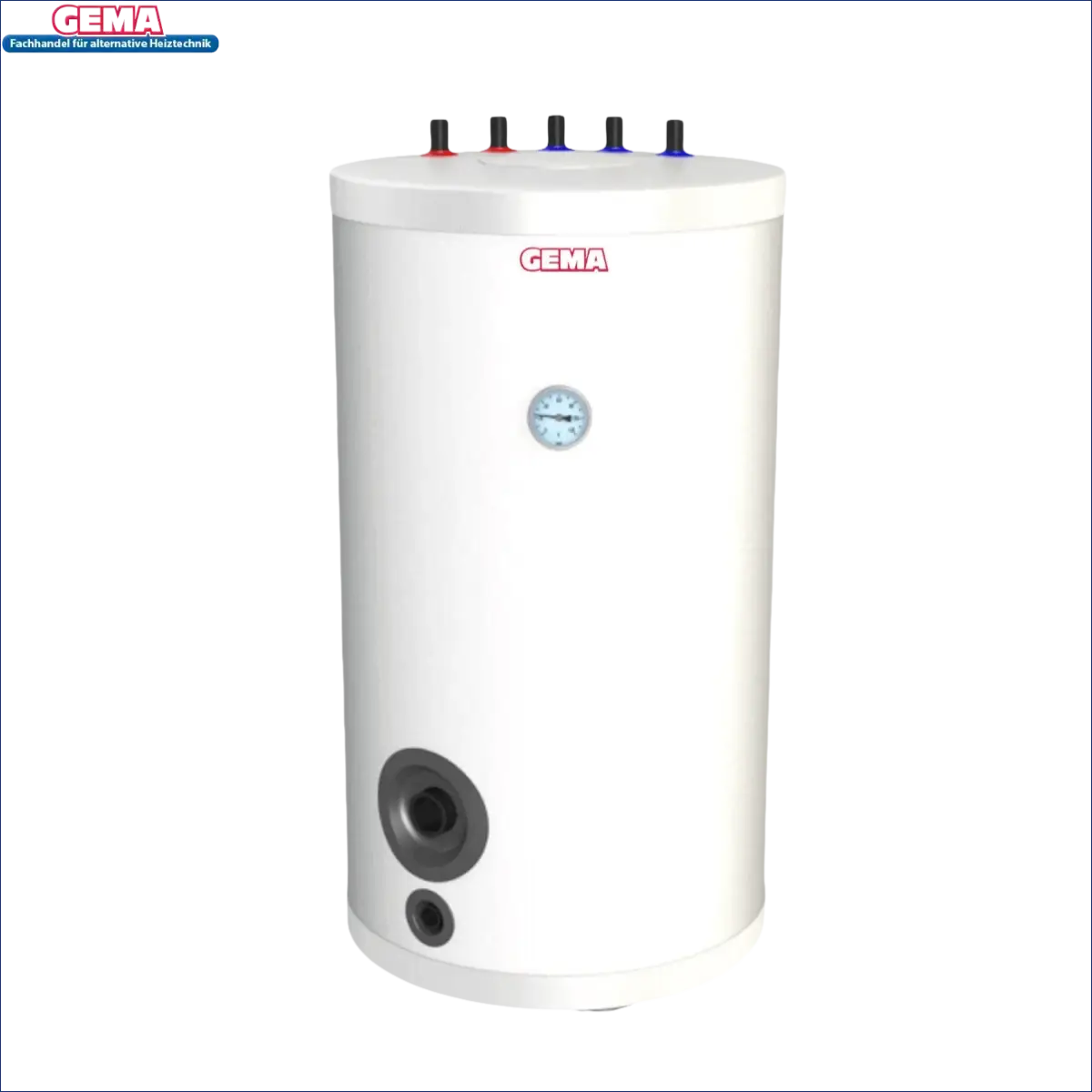 Weißer zylindrischer Brauchwasserspeicher mit 150 L Incoloy 825 Heizstab 3 kW