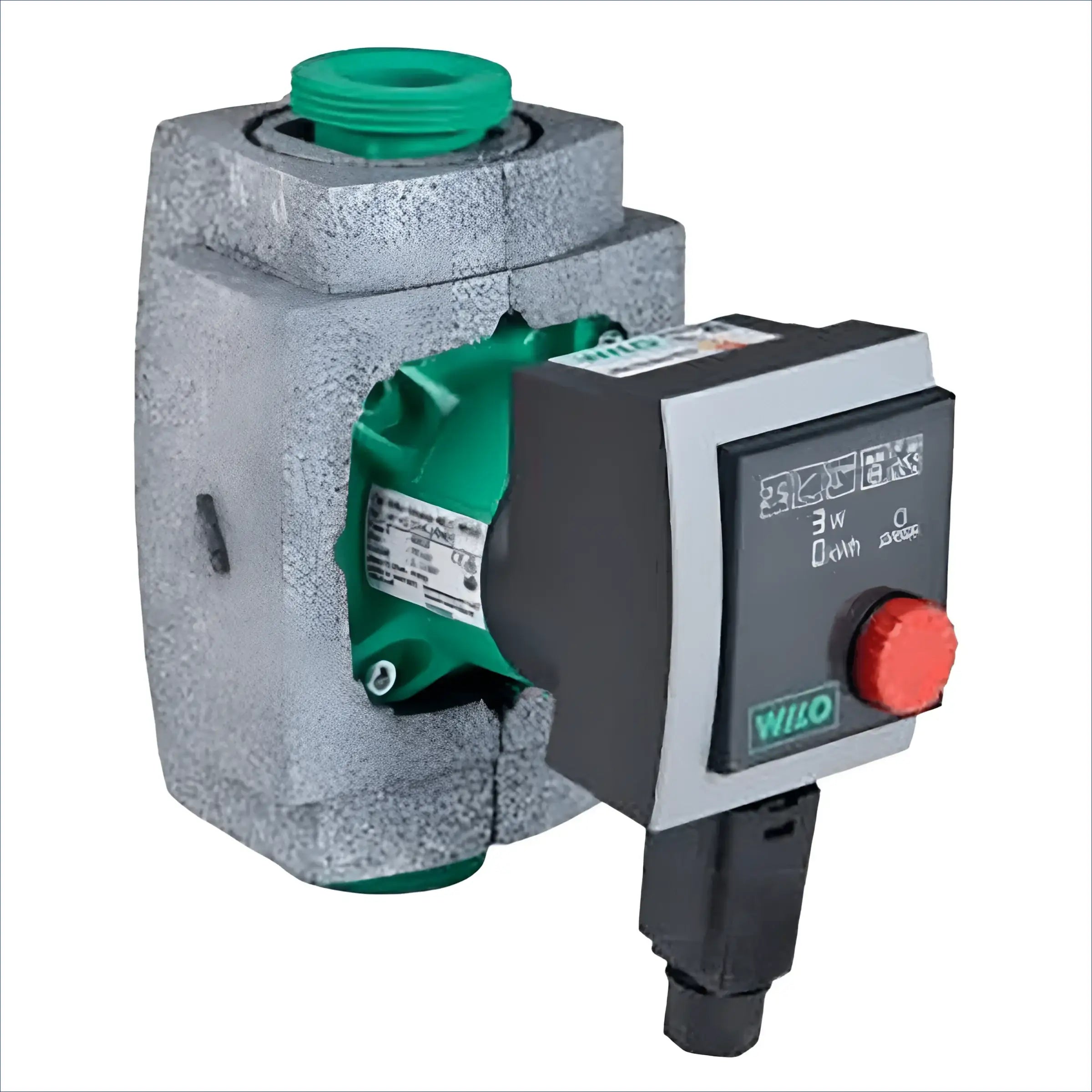 Insulated grüne undgraue Wilo Stratos Pico Umwälzpumpe mit digitalem Display X4D
