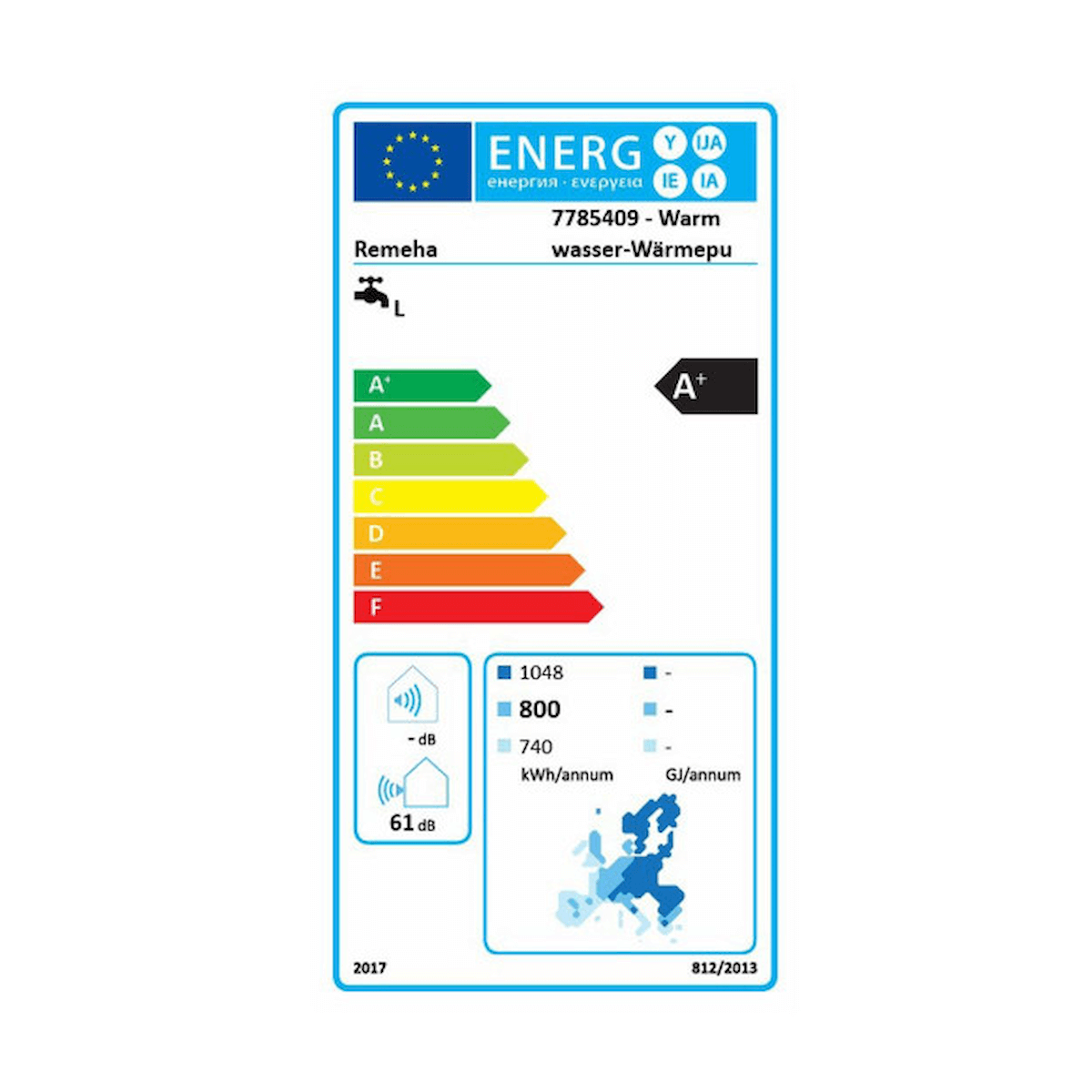 Remeha Warmwasser-Wärmepumpe Azorra Ace 200 Liter 2,4 kW.