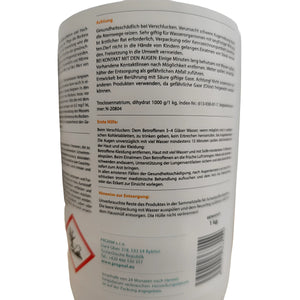 Cleaning product label chlorgranulat 1 kg für aktive Chlor effiziente Wasserdesinfektion Boilers