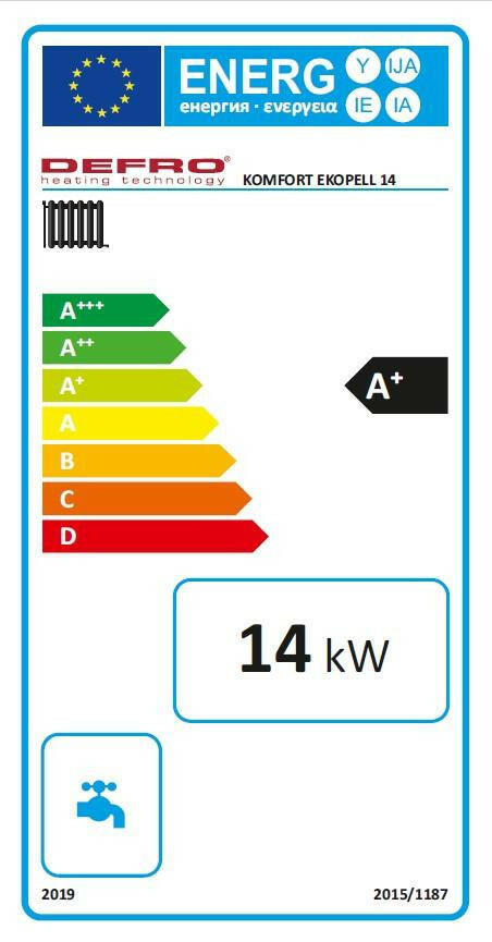 Kombi- Pelletkessel Defro Komfort Ekopell 14 kW für Pellet-/ Holzbetrieb.