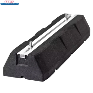 Schwarzer Ballastblock mit Metallschiene für Dämpfungssockel Cool Frame