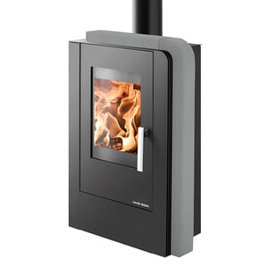 Brennender Kaminofen Aruba Easy von Haas + Sohn in Quarzit Grau mit Easy Control
