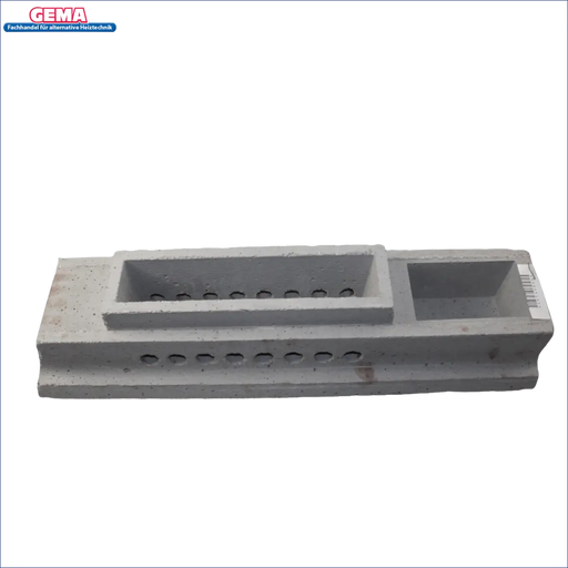 Betonblock mit zwei Vertiefungen und Belüftungsöffnungen für Düsenstein Attack SLX 40-55 kW