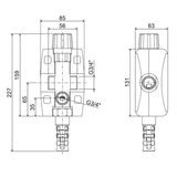 Regulus DBV2 ¾" doppelte Thermische Ablaufsicherung - 2-Wege-Ventil.