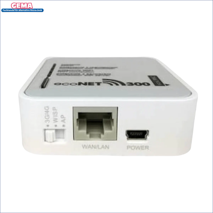 Weißer ecoNET 300 Router für ecoNET Internet Modul für Witterungsgeführte Steuerung