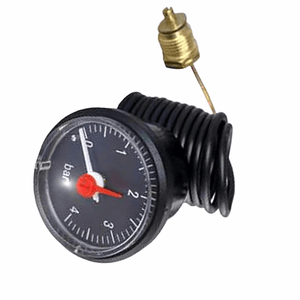 Holzvergaser Attack Manometer mit weißem Zeiger zeigt, Druckmesser für Attack SLX DPX
