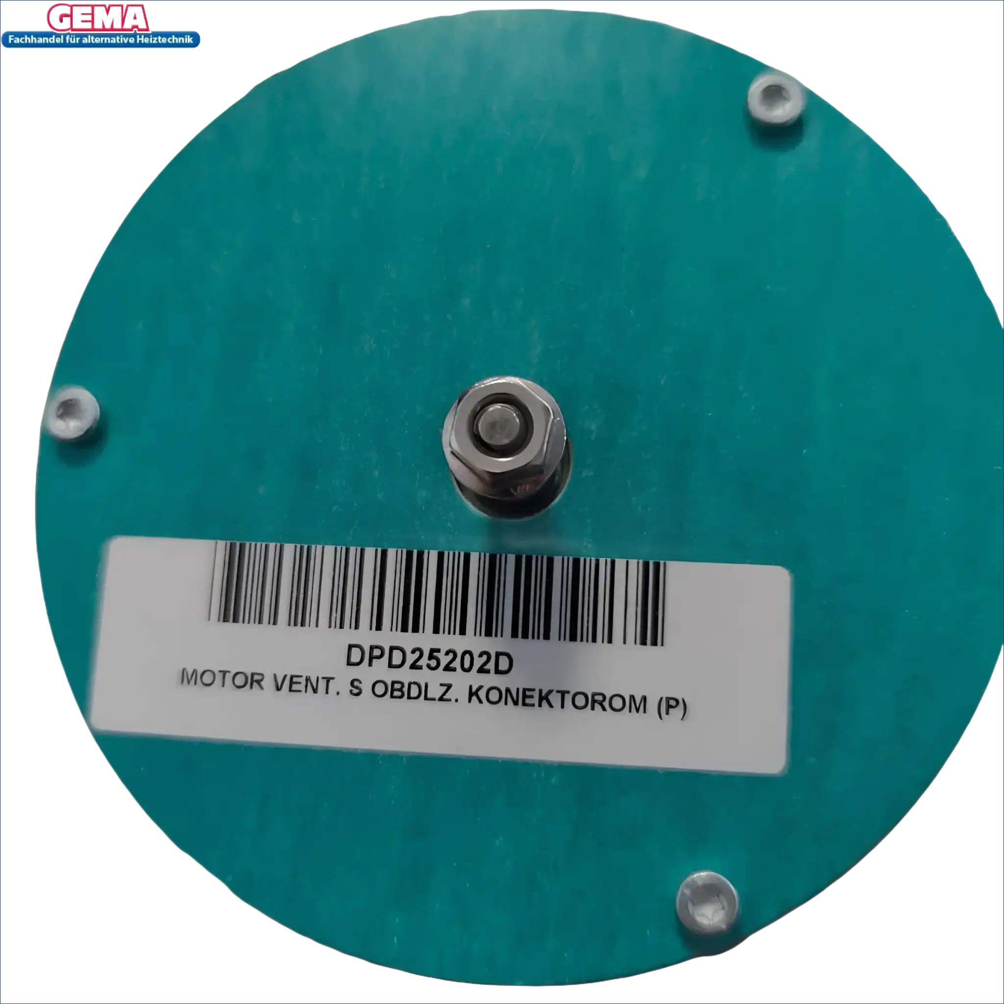 Tealfarbenes Round-Komponente mit Barcode, passend zu Holzvergaserkessel Attack Modelle SLX