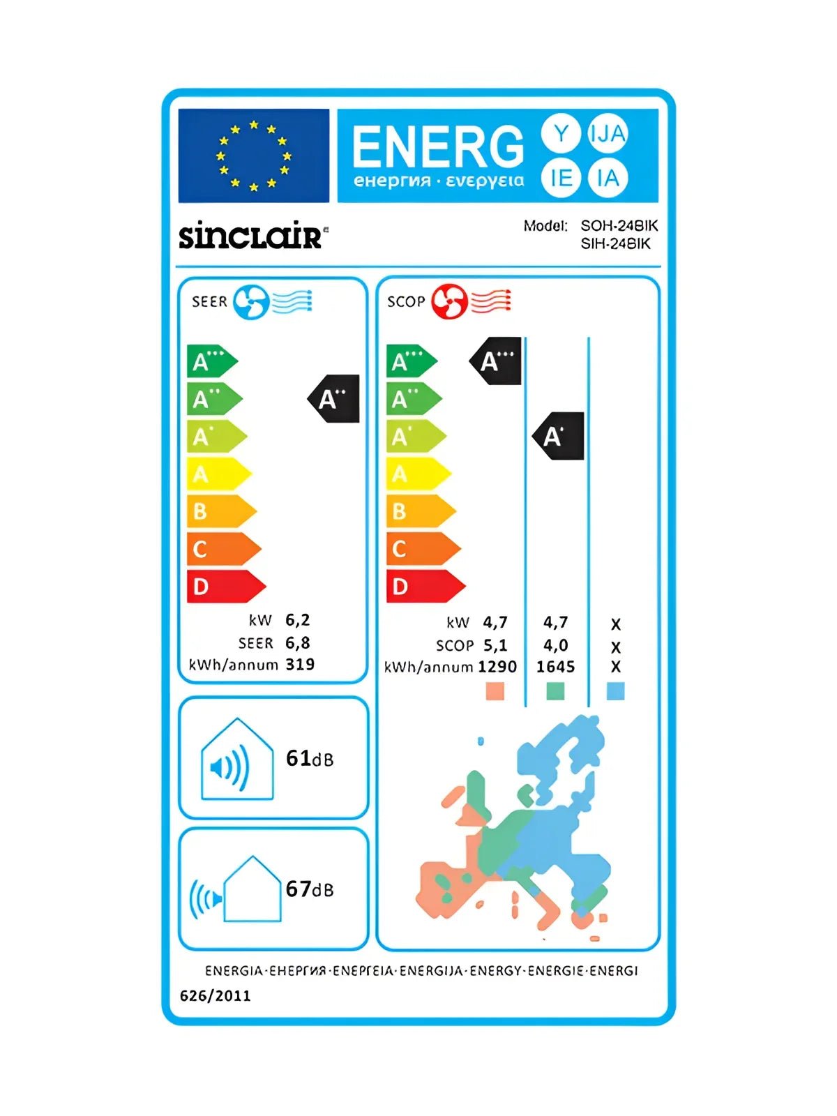 Keyon Split - Klimaanlage YAA1FB6 mit Frostschutz Funktion - GEMA Shop