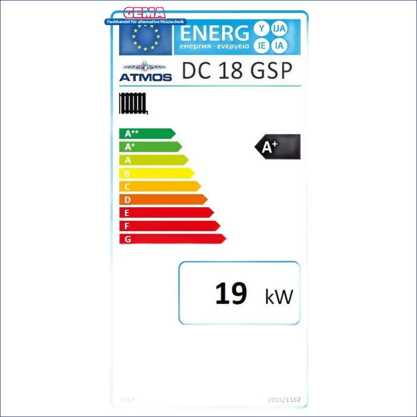 Energieeffizienzlabel für Atmos DC 18 GSP Boiler bei Kombikessel Atmos DC GSP