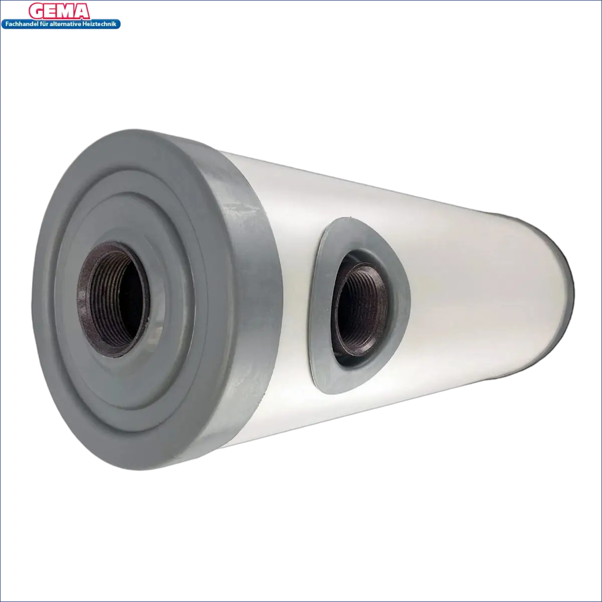 Cylindrischer Wasserspeicher mit threaded Ports, geeignet für hohe zulässige Betriebstemperatur