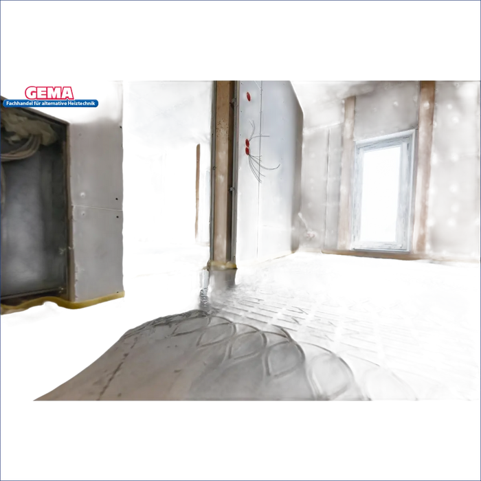 Unterbodenheizung Installation mit Öko Floor Flächenheizsystem Komplett Set 10,0m²