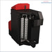 Schwarzer und roter industrieller Pelletkessel Attack Pellet 30 Automatic Plus