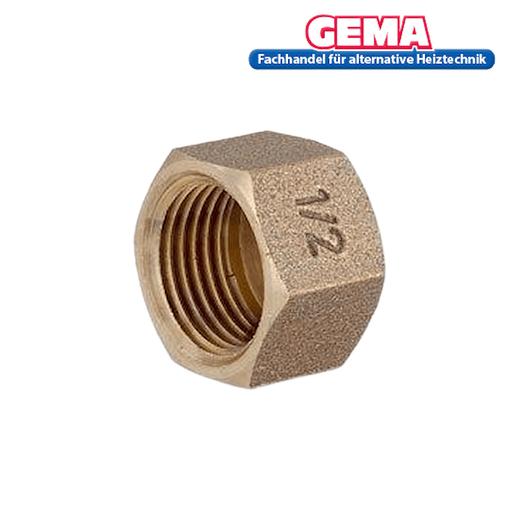 🔩 Rotgusskappe – robuste Kappe aus Rotguss für alternative Heiztechnik, 1/2 in (12,7 mm) 😉
