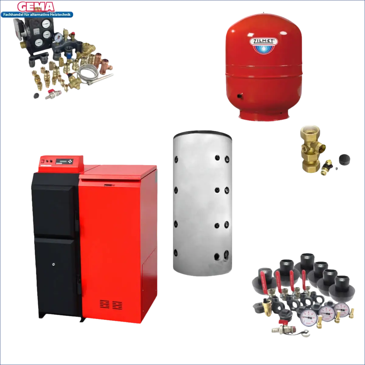 Heizungssystemkomponenten des Thermoflux Pelling 25/135 mit Pufferspeicher ohne WT