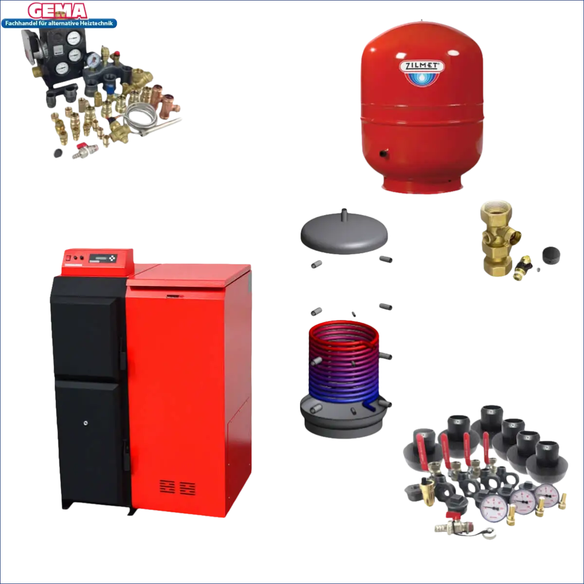 Heizungssystemkomponenten im Thermoflux Pelling 35/150 plus Pufferspeicher mit 1 WT