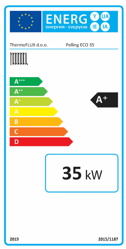 Thermoflux Pelling ECO 35 kW Pelletkessel mit 150 kg Pelletbehälter - GEMA Shop
