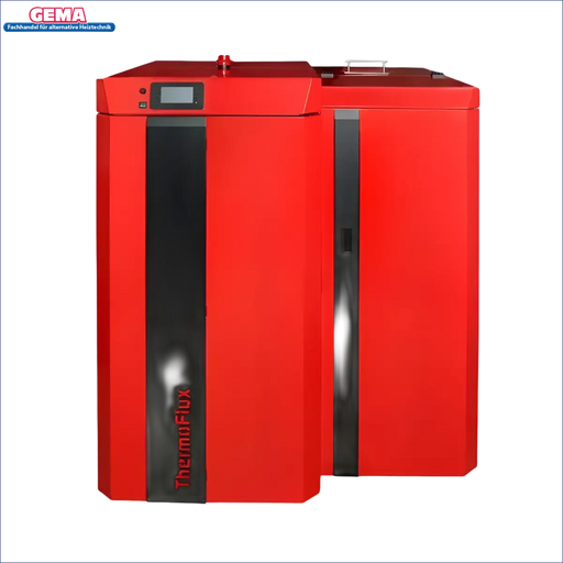 Rotes Heizsystem mit schwarzen Akzenten für Thermoflux PID Logic Kombi 35 kW