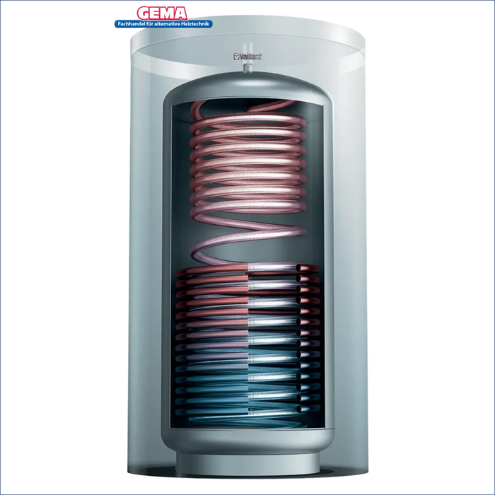 Vaillant Wärmepumpe mit spiralförmigen Rohren 🔥❄️ für effiziente Heizlösungen und Umweltfreundlichkeit 🌍.